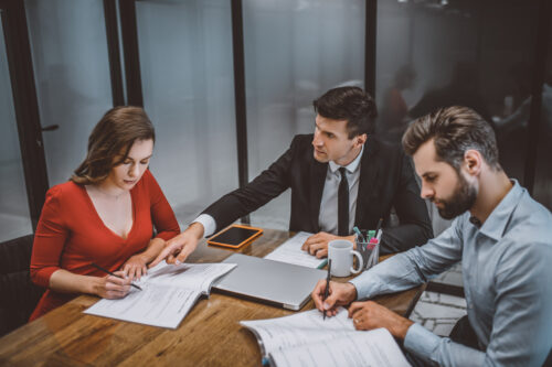 couple with a lawyer