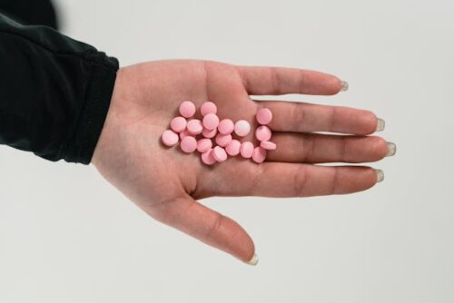 pills in hand